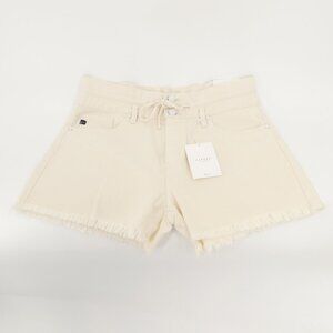 NWT KANCAN High Rise XL Womens Jeans Shorts Fringe Hem‎